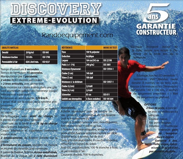 DISCOVERY EXTREME EVOLUTION avec coffre - Affaire exceptionnelle