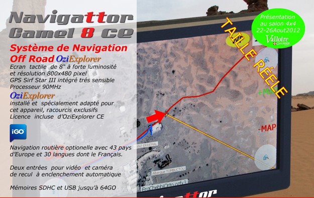 GPS 4X4 NAVIGATTOR Camel 8 CE Navigateur GPS et LECTEUR CARTES