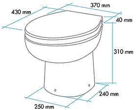 x WC SANIMARIN 31 Sanibroyeur 12 v pour camping car et bateau SN31