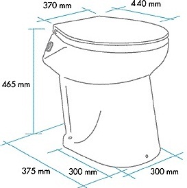 x WC SANIMARIN 35 Sanibroyeur 12 v pour camping car et bateau SN35