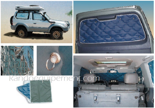 KIT ISOLATION VITRES 4X4 - PARE SOLEIL NISSAN Y60 COURT