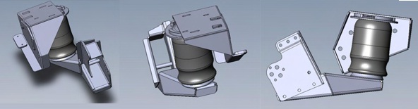x AL-KO X250 Suspension pneumatique auxiliaire VOIE LARGE