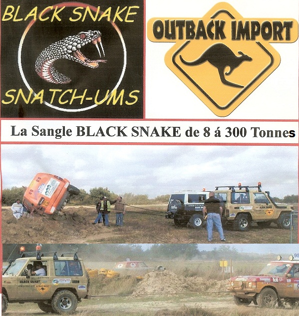 SANGLE 4x4 KINETIC BLACK SNAKE - Sangle dynamique étirable 4x4