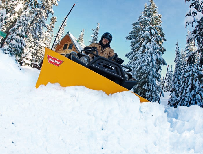 Lames à neige sur moto et quad 