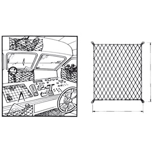 FILET ELASTIQUE VIDE-POCHES 400 x 200 mm - BLANC 