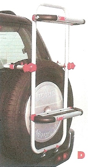 Porte-skis set roue de secours tout-terrain SUV 4x4 Gringo Ski