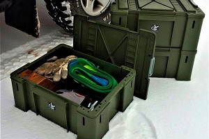 Boîte de rangement latérale, organisateur de coffre arrière de