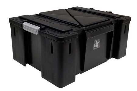 BOÎTE DE RANGEMENT NOIRE - CAISSE DE RANGEMENT EN PLASTIQUE 51 x