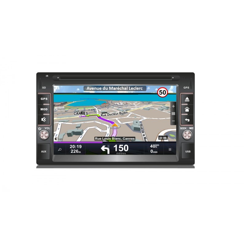 GPS 3D MOOVE 6.2 POUCES DOUBLE DIN AUTORADIO LECTEUR MULTIMEDIA- GPS CAMPING -CAR