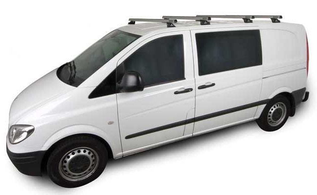 Kit Barres De Toit + Butées Pour Mercedes Vito W639 (2003-2014) - Aluminium Robuste, Gris