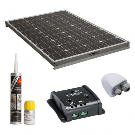 Kit panneau solaire 140W 12V avec régulateur et batterie à 545,00€