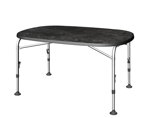 TABLE DE CAMPING PLIABLE ET RÉGLABLE - OVALE - 6 PERSONNES